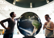 October's photo: Dr Tamsin Edwards and Lindsay Lee at the Met Office in Exeter