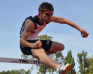 Hurdler and former University of Bristol student Lawrence Clarke in action