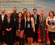 l-r: Professor Dave Gordon, Ann Singleton, Dr Ryerson Christie, Dr Susan Jim, Dr Guoxing Yu, Dr Lisa Lucas, Professor Xu Xiaozhou, Ian Wei, Professor Sally Thomas