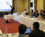 Professor Andrew Nix, Head of the Electrical and Electronic Engineering Department, opens the meeting
