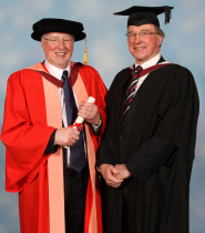 John Rutley with orator Bob Reeves