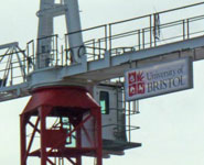 Detail of a crane working on the new Life Sciences Building