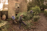 One of the old stone banqueting houses in the gardens of Clifton Hill House