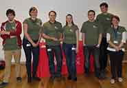 No small achievement: members of Micro & Nano Steps, the winning team pick up their prize