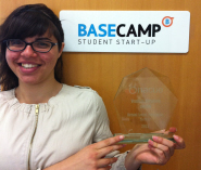 Josiane Smith, President of the Bristol Social Enterprise Society with the NACUE award