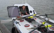 Elsa tries out a boat for size