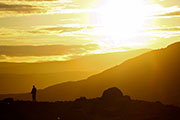 The sun over Leverett Glacier as captured by PhD student Jon Hawkings