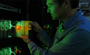 Simon McIntosh-Smith in the University's Advanced Computing Research Centre