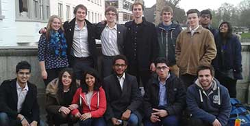 The Bristol teams who competed in the national finals held at Cambridge
University 

