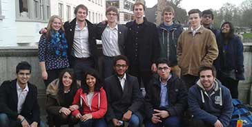 The Bristol teams who competed in the national finals held at Cambridge
University 
