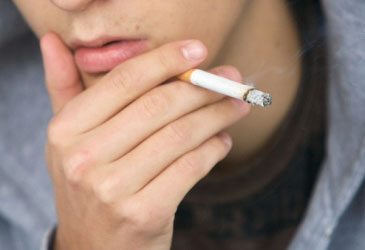 Image of a cigarette being smoked