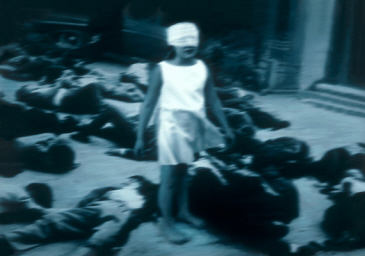 Gottfried Helnwein’s 'I Walk Alone' painting is being used to illustrate the Disposable Life project