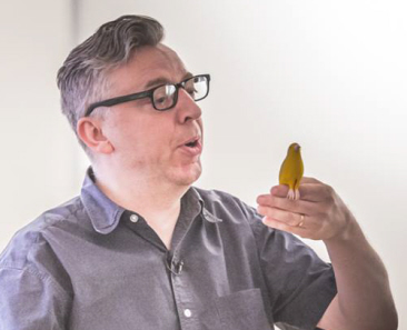 Magician Stuart Nolan with IdeoBird
