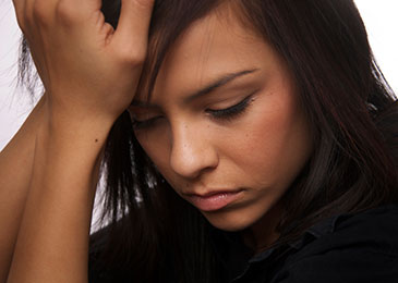 Image of a sad teenage girl