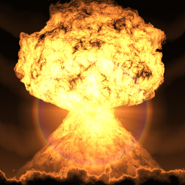 A nuclear bomb exploding