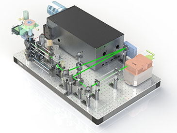 Image of the main optical components of the AOT-100
