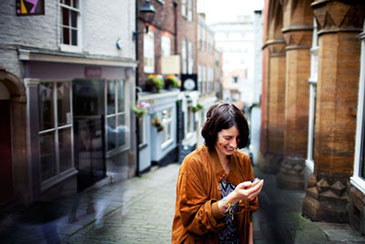 Image of woman with the InTouch device