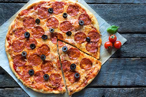 Image of a pepperoni pizza