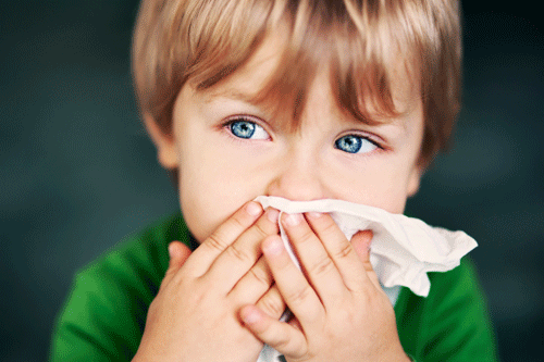 Generic image of a sick child