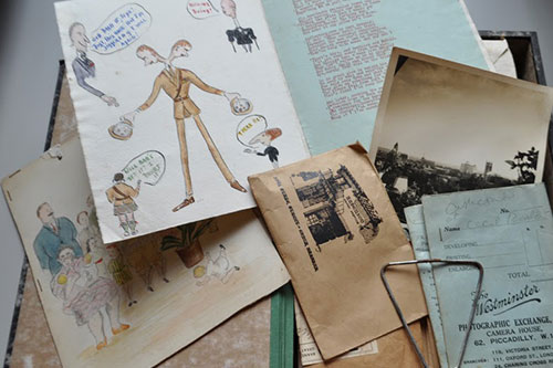 Image of a file of correspondence from the Oliver Messel Archive © University of Bristol Theatre Collection