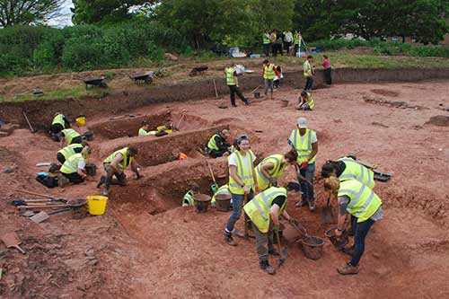 Image of students excavating the trenches at Berkeley