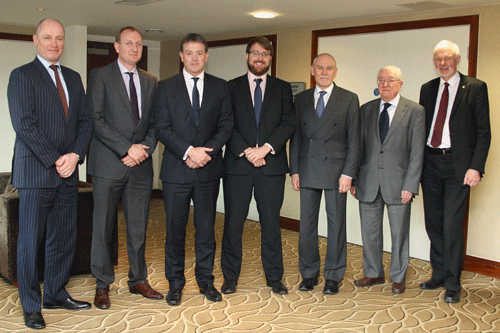 From left to right: Chris Nattress, Lakes College; Andy Berry, Bridgwater College; Dave Drury, EDF Energy; Andy Gates, BIS; Colin Reed, Sellafield Ltd; Peter Flewitt, University of Bristol; Peter Strike, University of Cumbria.