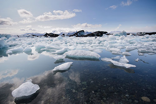 Image of melting sea ice in Greenland
