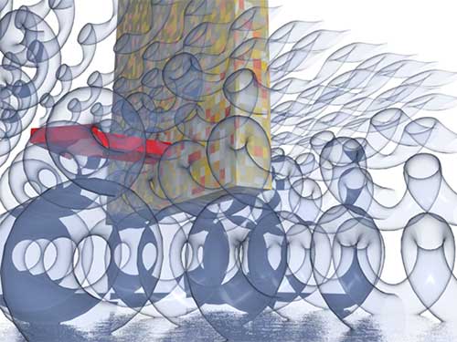 Image showing a nanosensor in an evanescent field of circularly polarised light experiences a force perpendicularly to the direction of propagation