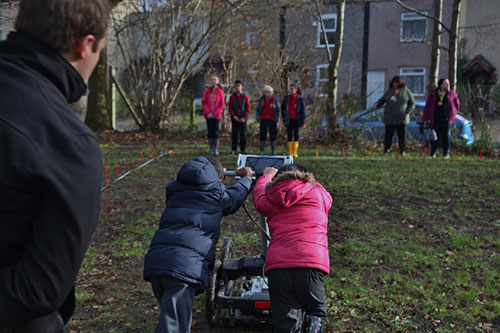 Image of testing out ground-penetrating radar