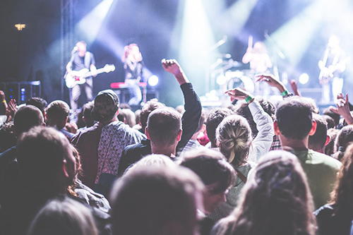 An audience at a music concert