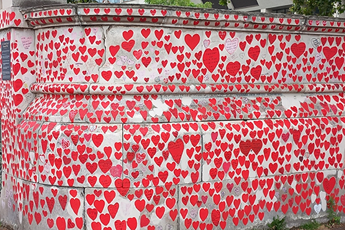 National Covid Memorial Wall in London