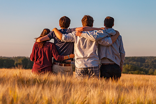 A group of teenagers