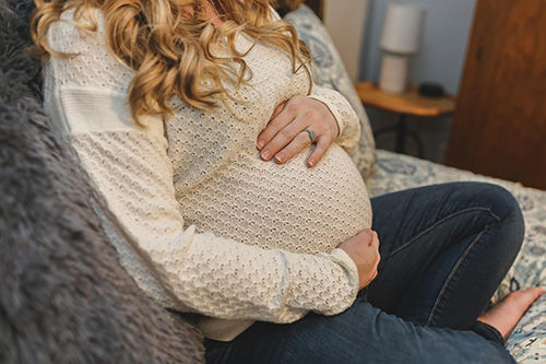 A pregnant woman