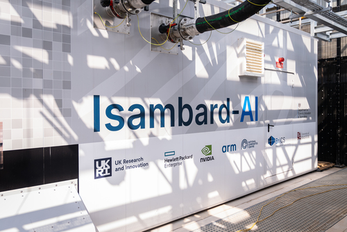 Close-up of the Isambard-AI supercomputer