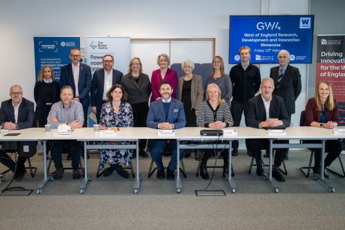 Photograph of members of the Universities of Bristol and Bath and GW4 representatives
