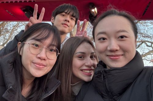 Social image of four graduates who created financial app