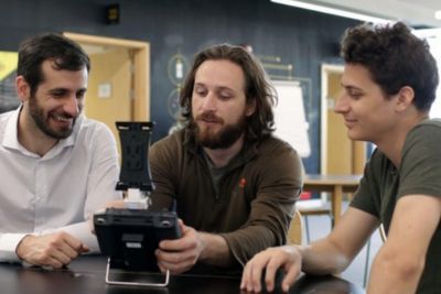 Photo of the three founders of Perceptual Robotics together
