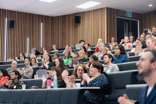 Crowd shot of the attendees at the Festival, held at the University’s Arts Complex