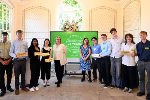 Group photo of some of the winners of the New Enterprise Competition 2026