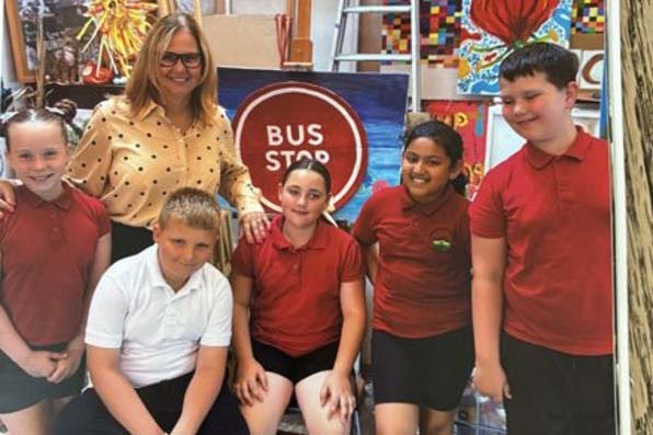 Children from Room 13 Hareclive, Hartcliffe, who have been calling for free bus travel since 2018