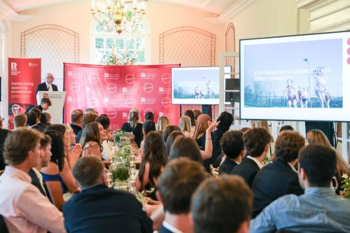 Photo of the inside of the venue for the Reds Awards with guests seated for the evening