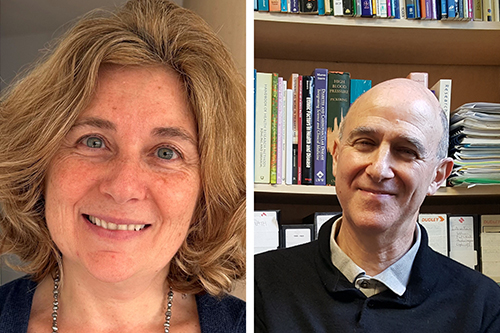 Professors Gene Feder and Eugenia Piddini