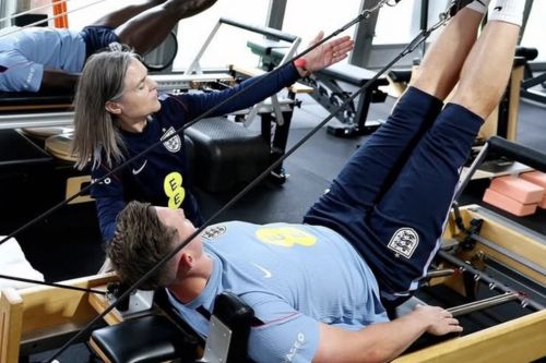 Dr Suzanne Scott photographed on England training camp