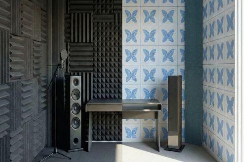 Image of the new sound proofing technology compared to existing