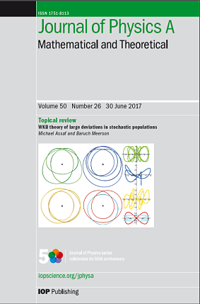 Journal of Physics A cover featuring image from three-twist knot 5-2 paper