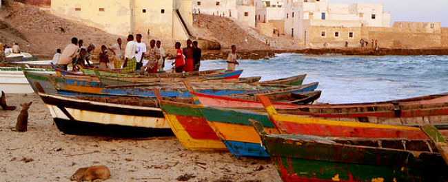 EUCAP image, boats on beach