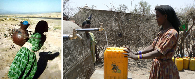 Woman carrying water