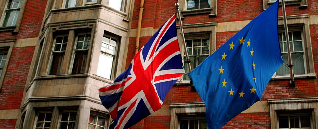 EU and UK flags