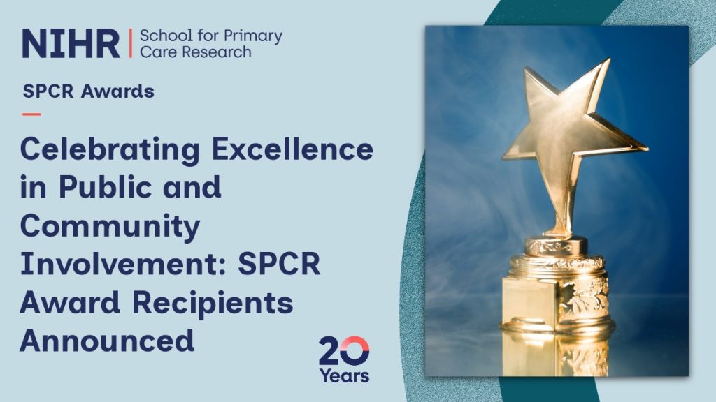 Banner picture with text 'Celebrating Excellence in Public and Community Involvement: SPCR Award Recipients announced' with picture of a star trophy.