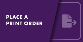Upload a Document for Printing button click through to Upload your document the button is purple with an upload icon displayed on the right